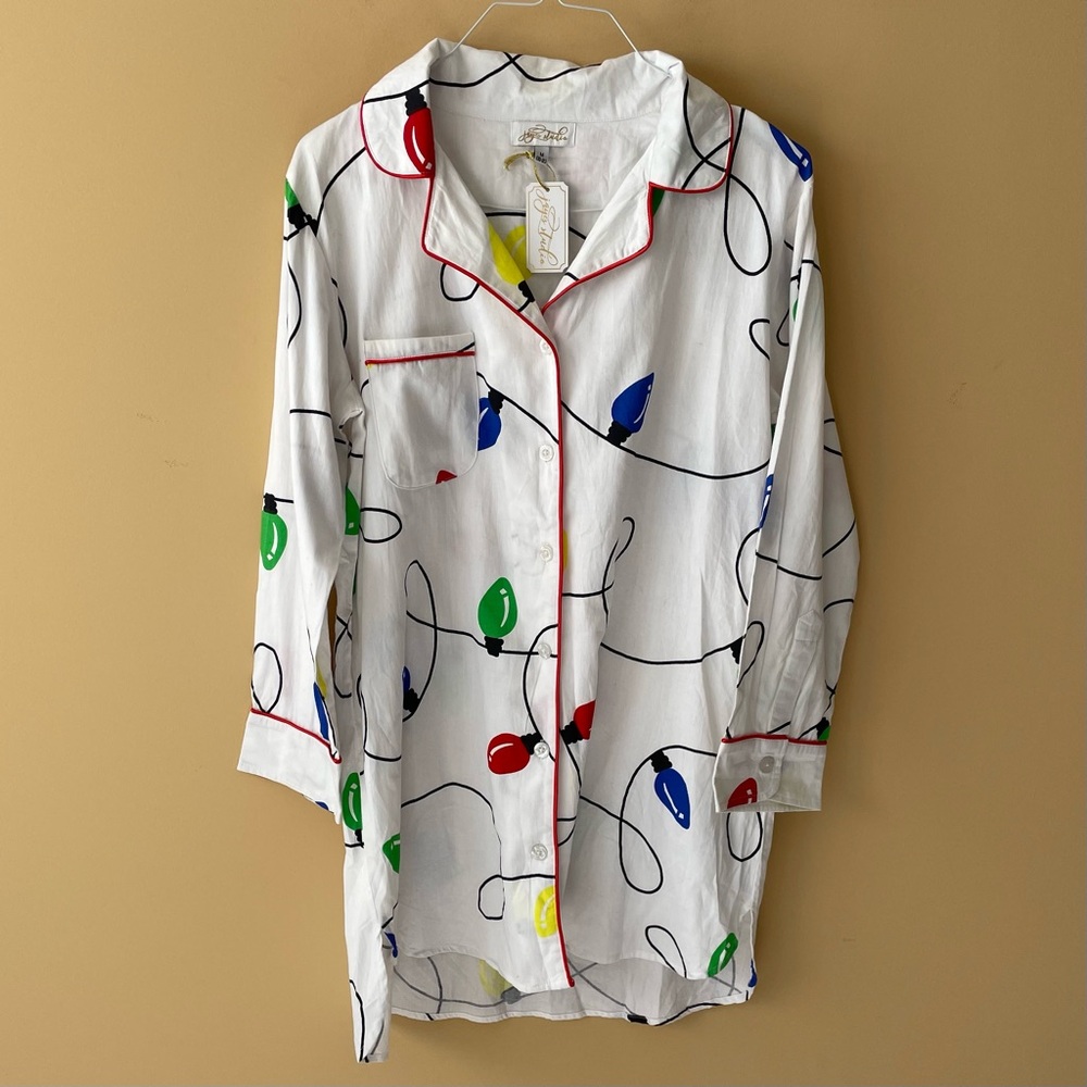 JAYE’S STUDIO Cotton Sateen ‘Tis the Season Sleep Shirt 690-MLT-SSS-M